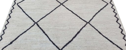 Surface texture of New Morocco rug with natural Wool and intricate pattern