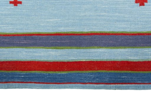 Central medallion detail of New Kilim Sofre rug from Turkey