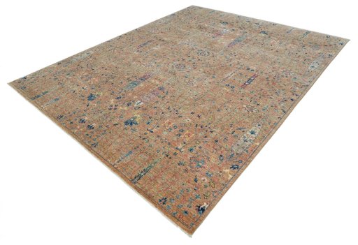 Close-up detail of New Haj-jalili rug from Pakistan showing Wool weave