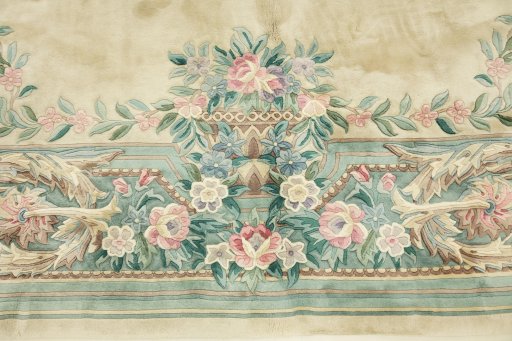 Central medallion detail of 1970s China rug from China