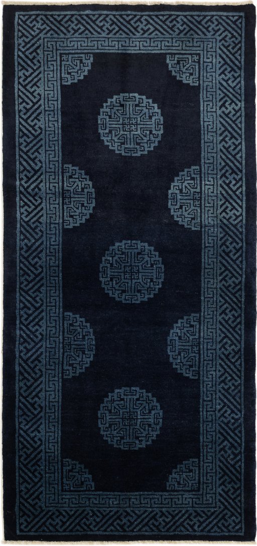 Full view of 1990s China rug from Iran / Persia, 303 × 204 cm in Cream tones