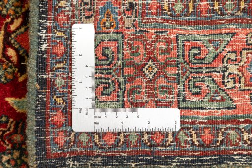 Full view of 1920s Bijar rug from Iran / Persia, 223 × 142 cm in Dark red tones
