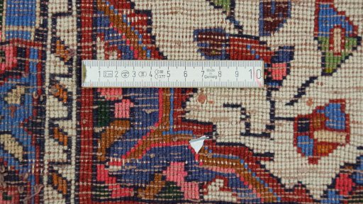Full view of New Bijar rug from Iran / Persia, 147 × 102 cm in Red tones