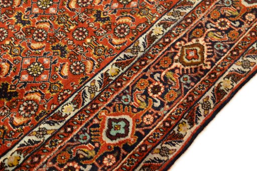 Central medallion detail of New Bijar rug from Iran / Persia