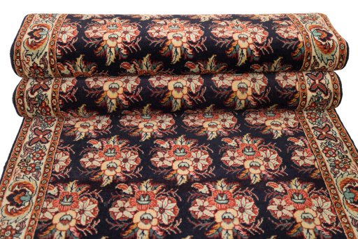 Close-up detail of New Bijar rug from Iran / Persia showing Wool weave
