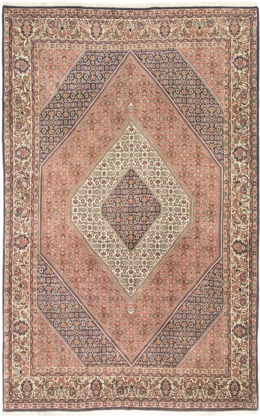 Full view of New Bijar rug from Iran / Persia, 305 × 192 cm in Red tones