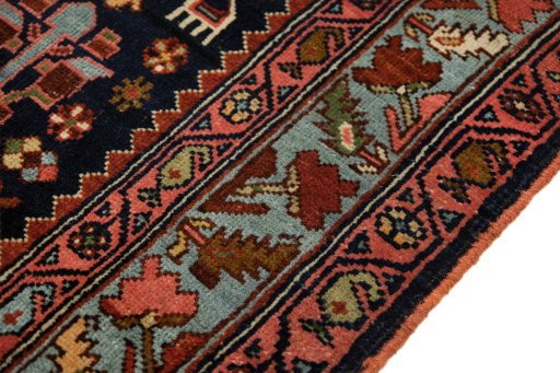 Central medallion detail of 1900s Bijar rug from Iran / Persia