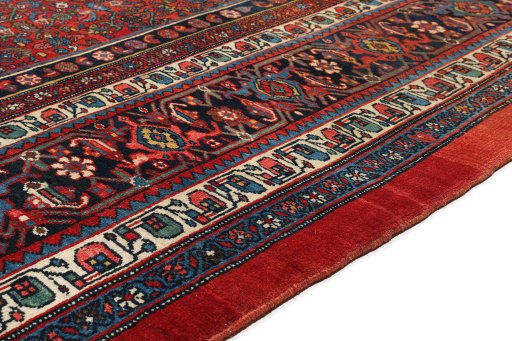 Central medallion detail of 1890s Bijar rug from Iran / Persia