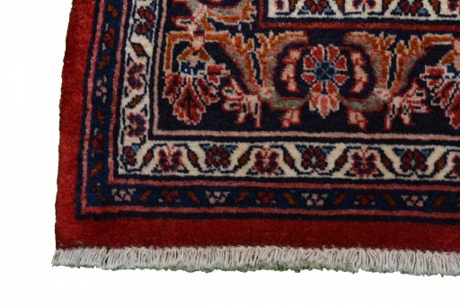 Central medallion detail of 1970s Bijar rug from Iran / Persia