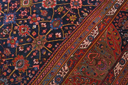 Central medallion detail of 1930s Bijar rug from Iran / Persia