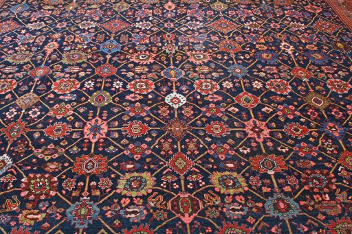 Central medallion detail of 1930s Bijar rug from Iran / Persia