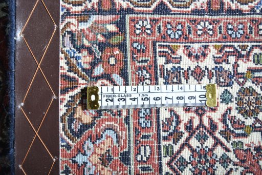 Surface texture of New Bijar rug with natural Cork and intricate pattern