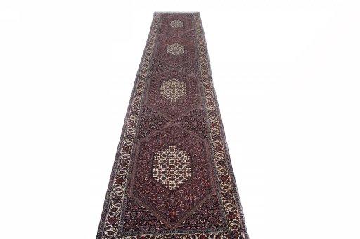 Surface texture of New Bijar rug with natural Cork and intricate pattern