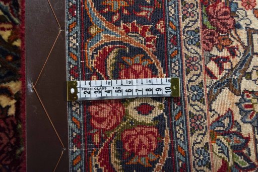 Close-up detail of 2000s Bijar rug from Iran / Persia showing Cork weave