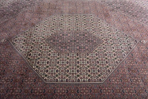 Central medallion detail of New Bijar rug from Iran / Persia
