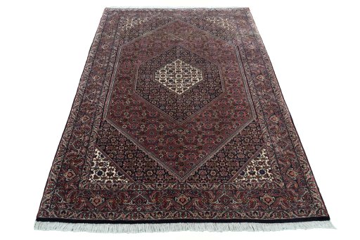 Surface texture of New Bijar rug with natural Cork and intricate pattern