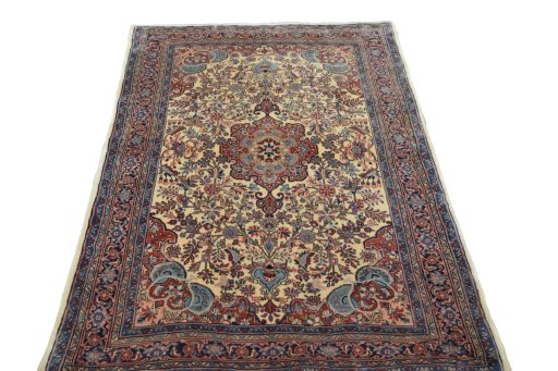 Surface texture of 2000s Bijar rug with natural Wool and intricate pattern