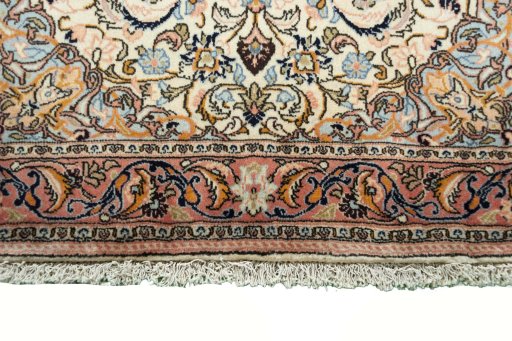 Full view of New Bijar rug from Iran / Persia, 165 × 109 cm in Beige tones
