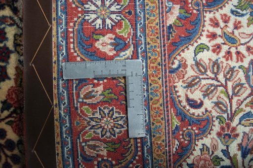 Surface texture of New Bijar rug with natural Wool and intricate pattern
