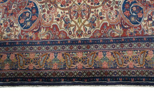 Full view of 1970s Bijar rug from Iran / Persia, 312 × 222 cm in Beige tones