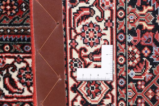 Full view of New Bijar rug from Iran / Persia, 138 × 72 cm in Multi Color tones