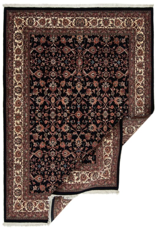 Close-up detail of New Bijar rug from Iran / Persia showing Wool weave