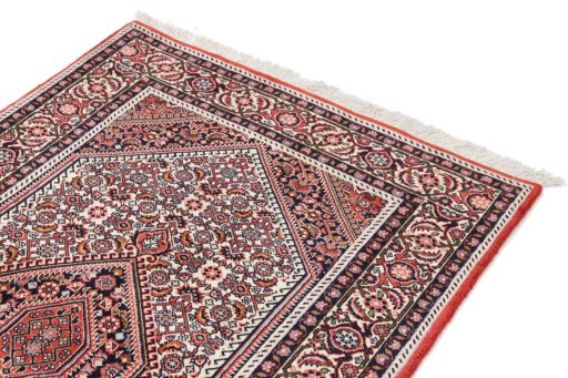 Surface texture of New Bijar rug with natural Wool and intricate pattern