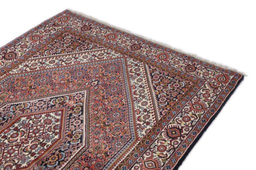 Surface texture of New Bijar rug with natural Wool and intricate pattern