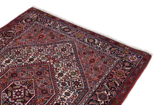 Surface texture of New Bijar rug with natural Wool and intricate pattern