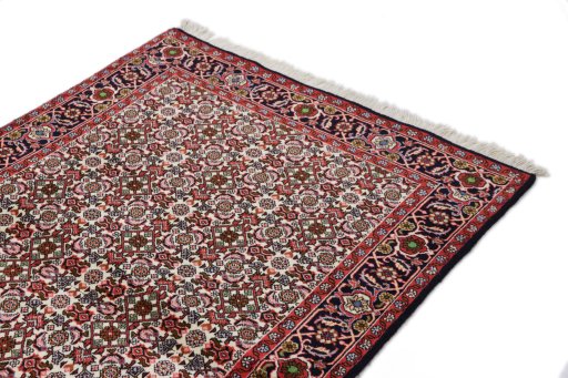Surface texture of New Bijar rug with natural Wool and intricate pattern