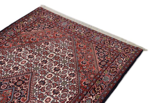 Surface texture of New Bijar rug with natural Wool and intricate pattern
