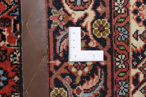 Full view of New Bijar rug from Iran / Persia, 182 × 110 cm in Multi Color tones