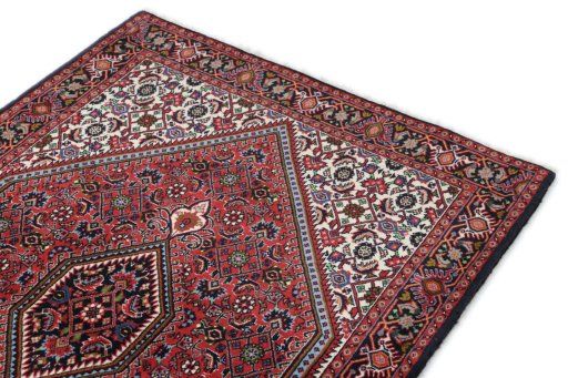 Surface texture of New Bijar rug with natural Wool and intricate pattern