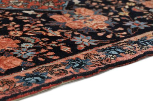 Central medallion detail of 1920s Bijar rug from Iran / Persia