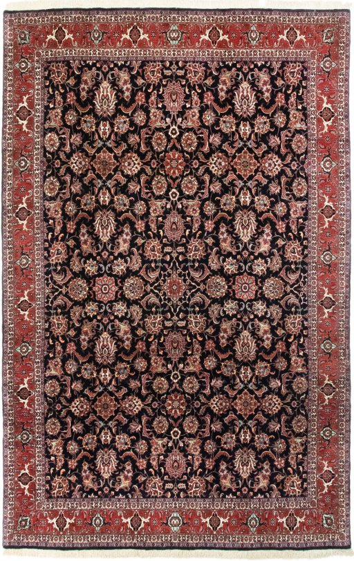 Full view of 2020s Bijar rug from Iran / Persia, 312 × 202 cm in Dark blue tones