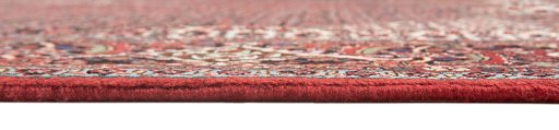 Close-up detail of New Bijar rug from Iran / Persia showing Wool weave