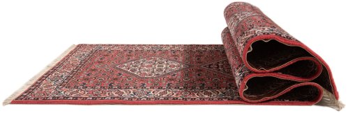 Surface texture of New Bijar rug with natural Wool and intricate pattern