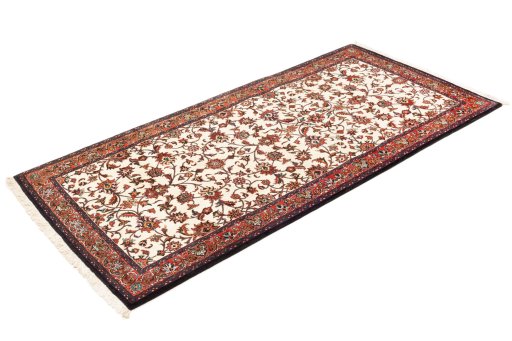 Close-up detail of 2019s Bijar rug from Iran / Persia showing Wool weave