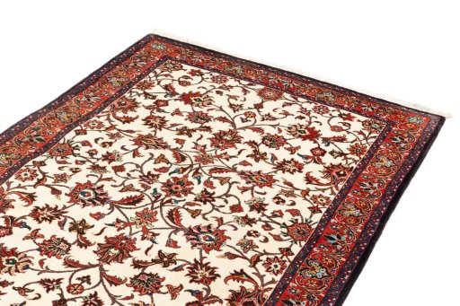 Surface texture of 2019s Bijar rug with natural Wool and intricate pattern