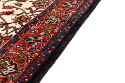 Close-up detail of 2019s Bijar rug from Iran / Persia showing Wool weave