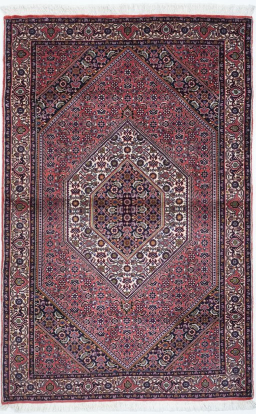 Full view of New Bijar rug from Iran / Persia, 172 × 111 cm in Multi Color tones