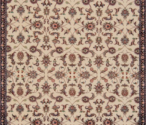 Corner detail of New Bijar rug showing border pattern and Wool pile