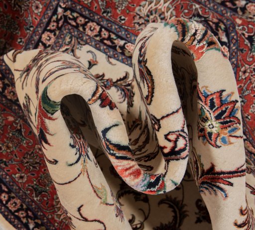 Central medallion detail of New Bijar rug from Iran / Persia