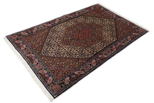 Close-up detail of New Bijar rug from Iran / Persia showing Wool weave