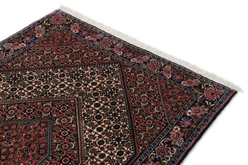 Surface texture of New Bijar rug with natural Wool and intricate pattern