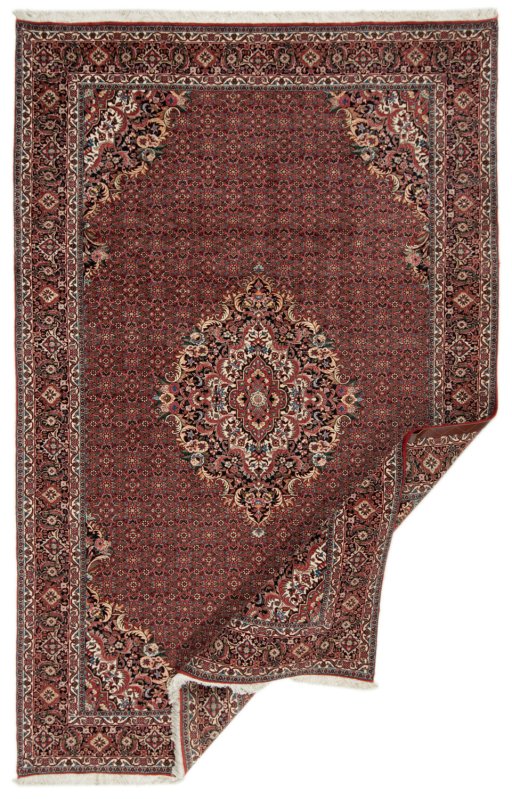 Central medallion detail of New Bijar rug from Iran / Persia