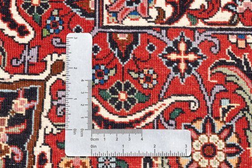 Central medallion detail of New Bijar rug from Iran / Persia