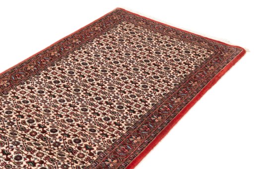 Surface texture of New Bijar rug with natural Wool and intricate pattern