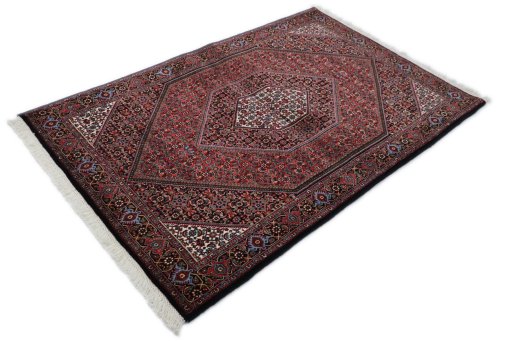 Full view of New Bijar rug from Iran / Persia, 178 × 113 cm in Red tones