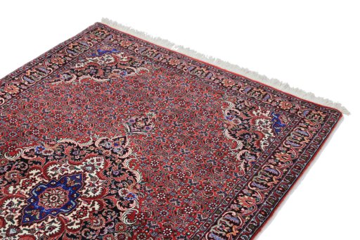 Surface texture of New Bijar rug with natural Wool and intricate pattern